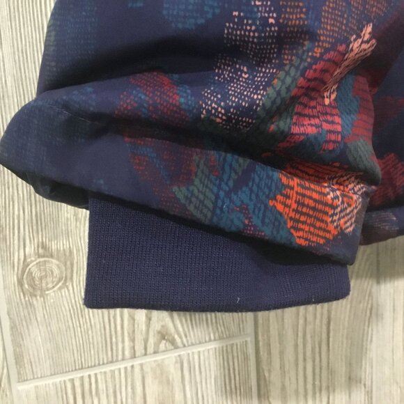 Sundance Kimmy Blue Floral Polyester Fiberfill Double Zip Puffer Jacket Small - Picture 6 of 9